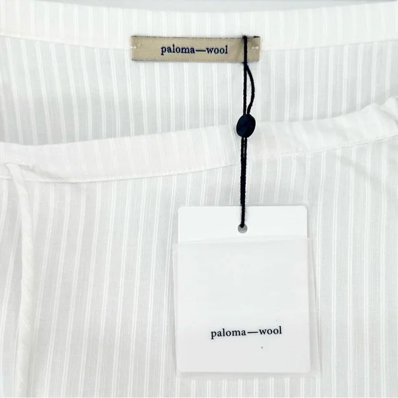 NWT Paloma Wool Long Etoile - White Cotton Blend Gathered Midi Maxi Skirt sz 38 - Picture 9 of 16